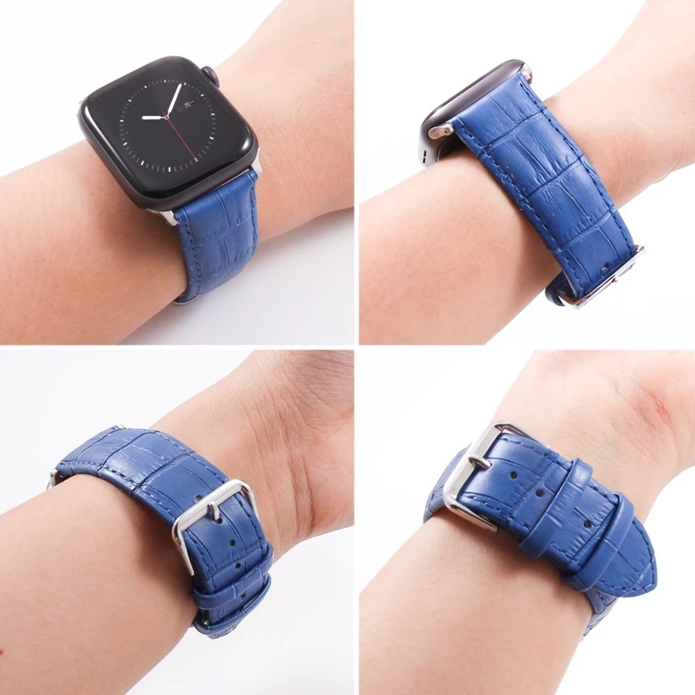 Apple Watch Blue Leather 44MM Band